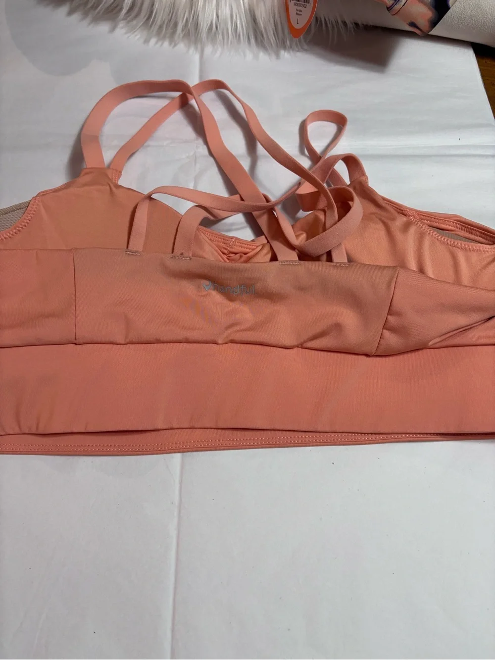 Peach Halter Ruched Sports Bra - Women Intimates & Sleepwear - Picture 6 of 7